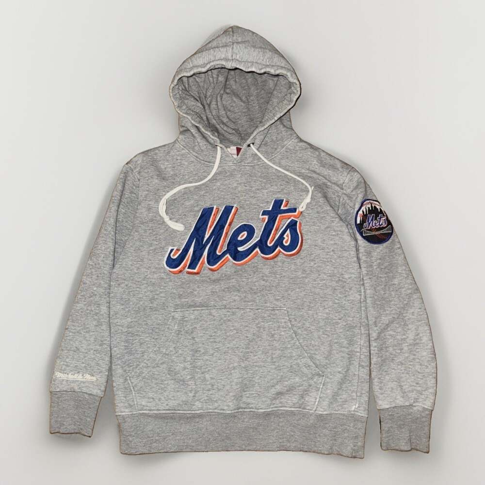 Mitchell And Ness New York Mets Hoodie Small Grey 19x22